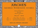 ARCHES AQUAREL GROVE KORREL BL 4 ZIJDIG GELIJMD WIT 300G 23 x 31 20 VEL