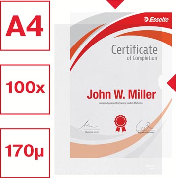 100 ZICHTMAP PP, GESTRUCT. A4 TRANSRANT