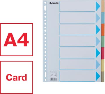 VERDEELKAARTEN KARTON A4 (300GR, 7)