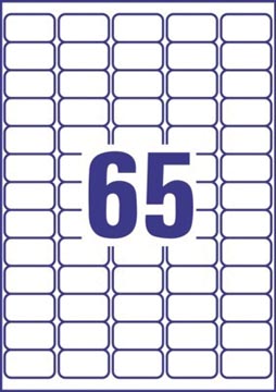 Avery diepvriesetiketten Ft 38,1 x 21,2 mm (b x h), wit, doos van 1625 etiketten