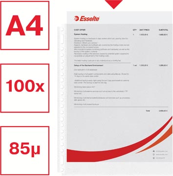 Esselte Geperforeerde showtas gekorreld, 80 micron