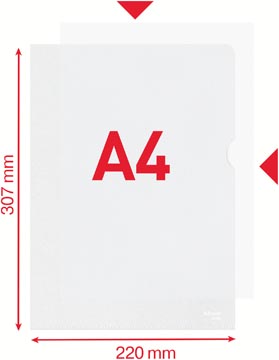 TRANSPARANTE ZICHTMAP GESTRUCTUREERD A4, 100st