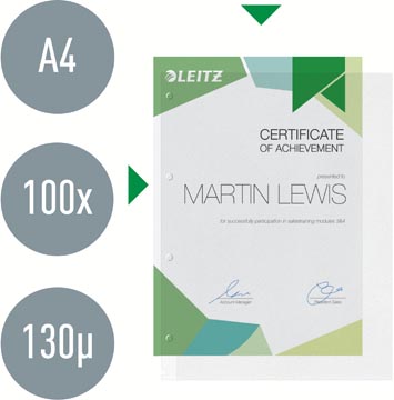 POCHETTE OUVERT A4 PERFO PAQ 100X