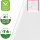 1Esselte Showtassen A4 Generfd Transparant 70 micron PP (Polypropeen) Boven 11 Gaten 237520T 100 Stuks