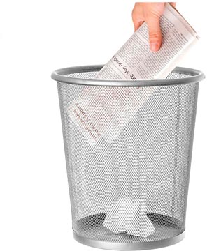 q-connect papiermand 19l zilv