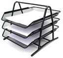 3 Brievenbakjes Q-Connect, Mesh Metaal, Ft A4, Zwart