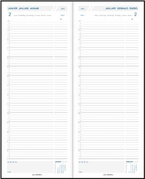 Aurora horeca-agenda Longo LA411, Linnen, 1dag/2pagina's, 2027