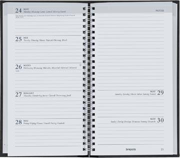 Brepols agenda notavision 9x16 week polyprop, 2027
