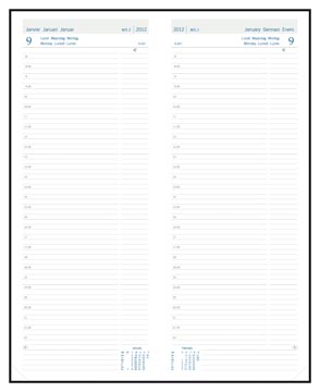 Aurora horeca-agenda Longo LA411, Linnen, 1dag/2pagina's, 2027 (geassorteerde kleuren)