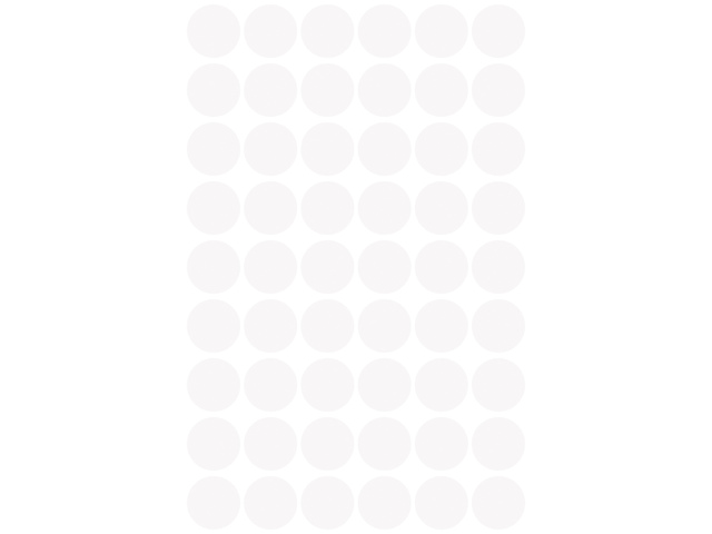 ZWECK ETIKETTEN (12MM (ROND), WIT)