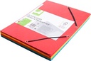 Q-Connect Elastomap, A4, 3 Kleppen En Elastieken, Karton, Assorti, Pak Van 10 Stuks