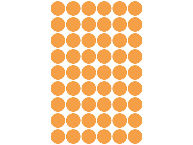 ZWECK ETIKETTEN (12MM (ROND), FLUO ORANJE)