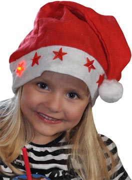 kerstmuts met sfeerverlichting