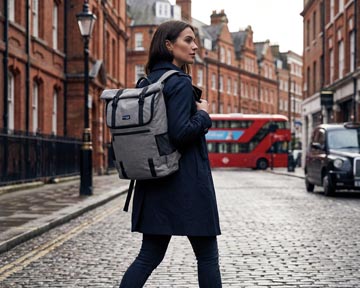 Donau Travel Rugzak London, 18 L, 15,6 Inch, Grijs