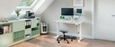 Leitz Ergo Zit/Sta bureau, ft blad 120 x 70 cm, elektrisch, op voet