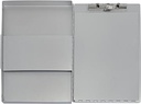 MAULassist klembordkoffer aluminium A4 staand, draait linksom open (zijkant)