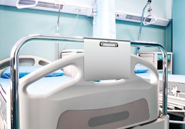 Klembord MAUL Medic A4 dwars met boog aluminium met RVS klem