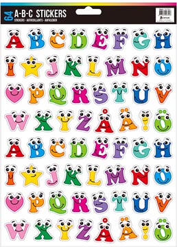 stickers ster/smile a4 glitter