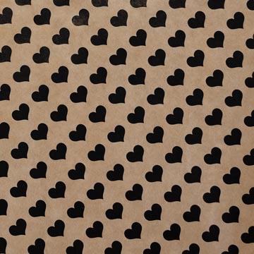 kadopapier kraft+zwart 2mx70cm