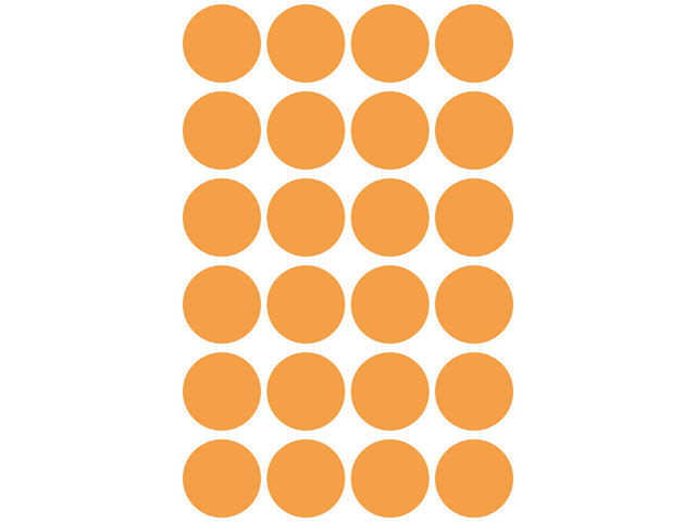 ETIKETTEN ROND (FLUO ORANJE, 96, 18)