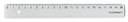 Q-CONNECT meetlat, transparant polystereen, 20 cm