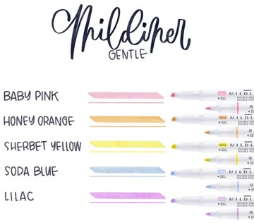 mildliner surlign gentle 5x