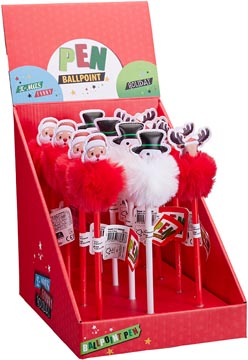 pompom pen noel stylo bille