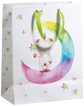 sac cadeau lune arc en ciel m