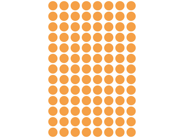 ZWECK ETIKETTEN (8MM (ROND), FLUO ORANJE)