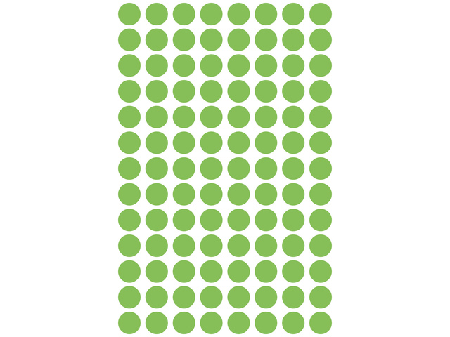 ZWECK ETIKETTEN (8MM (ROND), FLUO GROEN)