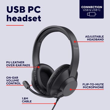trust headset ayda max usb