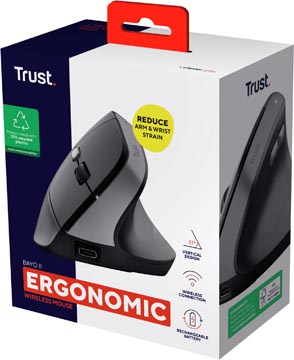 Trust Bayo II draadloze ergonomische muis, voor rechtshandigen