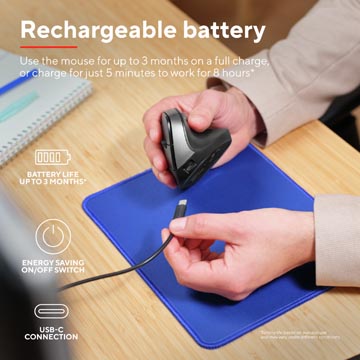 Trust Bayo II draadloze ergonomische muis, voor rechtshandigen