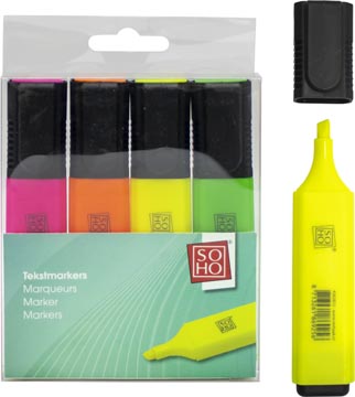 soho surligneur neon 4x