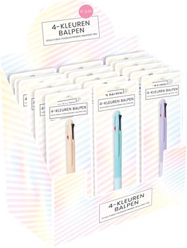 soho pastel stylo bille 4 coul