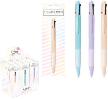 soho pastel stylo bille 4 coul