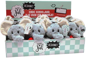 elephant 18cm juf-bedankt gris