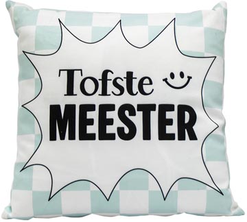 coussin 35x35cm juf-meester