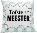 coussin 35x35cm juf-meester
