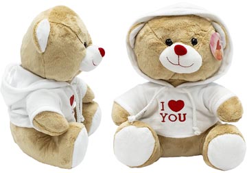 ours capuchon i love you 30cm