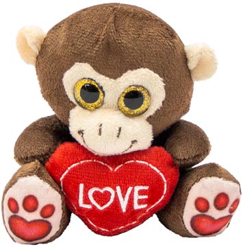 singe 12 cm love avec coeur