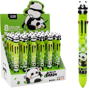 panda stylo bille 8 couleurs