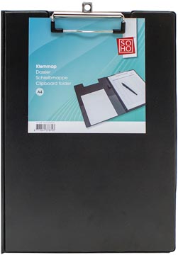 soho plaq pince doubl a4 noir