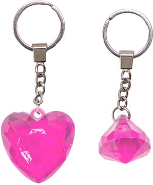 porte-cles diamant coeur