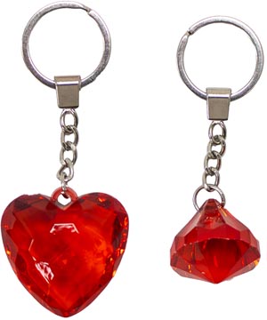 porte-cles diamant coeur