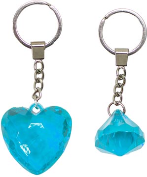 porte-cles diamant coeur