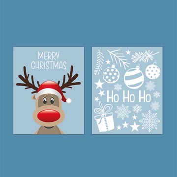 deco fenetre noel 30x37cm 2f