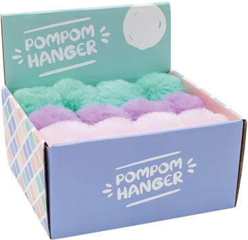 mila pastel porte-cles pompon