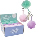 mila pastel porte-cles pompon