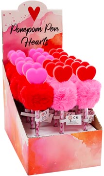 pompom hearts stylo bille